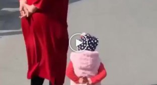 Funny video of a grandmother with her granddaughter from Vladikavkaz