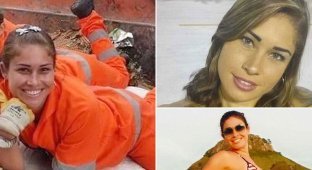 Бразильская девушка-дворник выложила фото в Сеть и получила сотни предложений модельных агентств (4 фото)