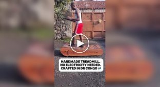 Treadmill from an African craftsman