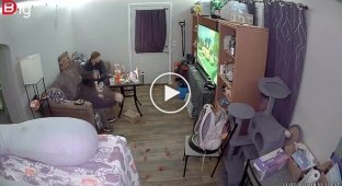 Мужчина в панике из-за паука