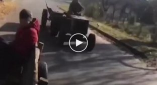 Epic fail racer-tractor driver