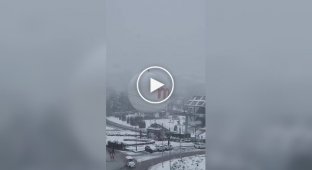 Відчайдушне прибирання на висоті 150 метрів: у Тбілісі комунальник заліз на повітряну кулю