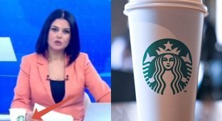 A news anchor in Turkey went live with coffee from Starbucks - and immediately lost her job (2 photos + 1 video)