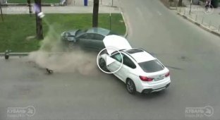 Женщина на BMW устроила аварию в Краснодаре