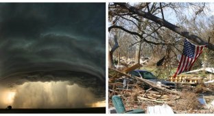A terrible tornado in the USA was caught on video (2 photos + 1 video)