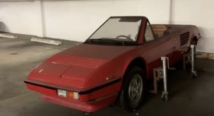 Необычная находка: в гараже обнаружили половину суперкара Ferrari (3 фото + 1 видео)