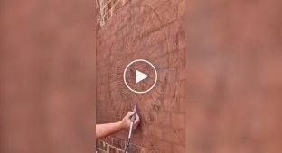Интересный дизайн кирпичной кладки со штукатуркой