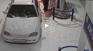 In Russia, a man decided to check the gasoline level with a lighter at a gas station.
