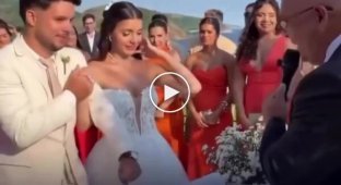 В Испании жених случайно «отбил пятюню» священнику на свадьбе