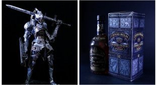 Японский дизайнер превратил упаковку виски в фигуру рыцаря (6 фото)