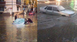 Небывалый потоп в Ростове-на-Дону (16 фото)