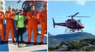 Brazilian rescuers lifted a helicopter into the air to deliver a patient on time for a kidney transplant (6 photos + 1 video)