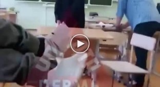 A teacher in Russia hit a student