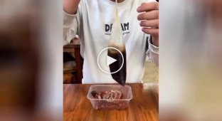 Неудачная попытка полить еду соусом