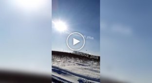 An anti-aircraft drone hits a Russian Mi-24 helicopter