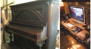Новая жизнь старого пианино 1907 года — оно стало роскошным столом (17 фото)