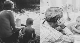 Самый лучший дедушка в серии трогательных фотографий от молодой мамы (21 фото)