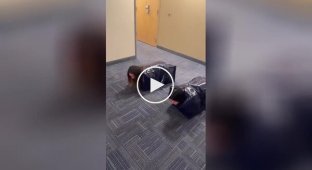 An unusual competition of office workers