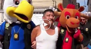 Peruvian police raid drug dealer while dressed as World Cup mascots