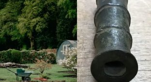 Garden decoration turned out to be a rare gunpowder weapon (4 photos)