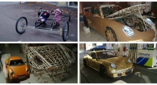 When you want a Porsche, but you only have an ATV (19 photos)