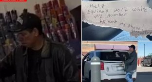 A woman received a note from a stranger and saved her from kidnapper (4 photos)