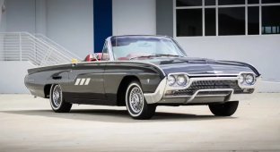 Ford Thunderbird Sports Roadster 1963: jet fighter on wheels (10 photos + 1 video)