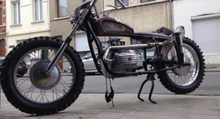 Любопытный мотоцикл из Бельгии: рэт-кастом Днепр 1970 (13 фото)