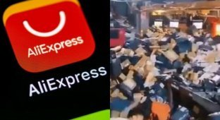 В Китае показали, как выглядит центр AliExpress после грандиозной распродажи (4 фото + 1 видео)