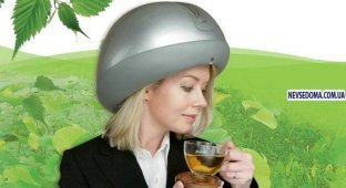 Шлем для массажа головы - улучшает кровообращение, снимает усталость (9 фото)