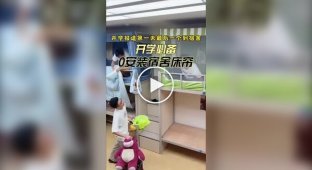 Китайский студент показал, как обустроил свое спальное место в общежитии