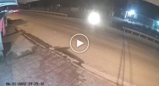 The motorcyclist found a shortcut