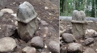 В Швеции нашли гигантский каменный фаллос (5 фото)