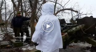 Бойцы АТО ведут огонь по ДНР
