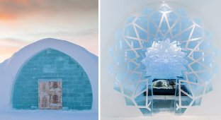 Ice hotel in Sweden unveils new suites for 2023 (24 pics + 1 video)