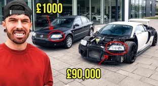 A blogger serviced a Bugatti for 16 times less by buying parts from a regular VW (1 photo + 2 videos)