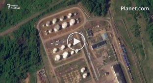 Последствия ударов украинских беспилотников по нефтебазе в Смоленской области