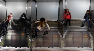 Лифт без дна в Лондоне (5 фото)