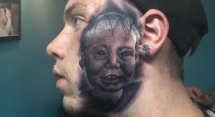 Татуировка на лицо (4 фото)