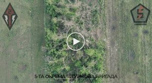 Оператори дронів з 5-ї ОШБр знищують ворожу піхоту поблизу Івановського на Донеччині.
