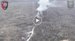 Уничтожение колонны российской бронетехники воинами 63-й бригады