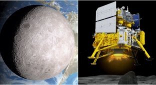 China showed the first footage from the far side of the Moon (3 photos + 2 videos)