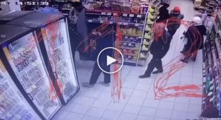 A man accused of stealing knocked out a store employee