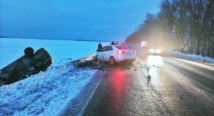 Skidding at the cost of 4 lives (4 photos + 1 video)