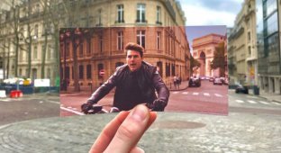 The guy compares pictures with frames from films with real places of their shooting (16 photos)