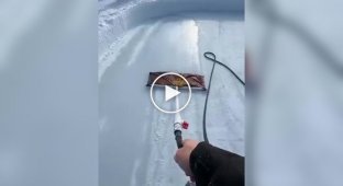 Canadian mop to make ice for a skating rink