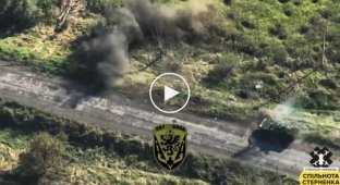 A Ukrainian FPV drone destroys a Russian BMP-2 on the southern outskirts of Urozhayne in the Donetsk region