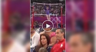 Parents’ reaction to their daughter’s performance at the Olympic Games