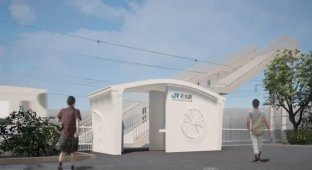 A 3D-Printed Train Station Built in Six Hours in Japan (3 photos + 1 video)