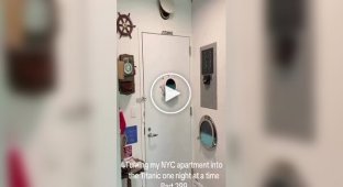 New York resident turned her apartment into the Titanic